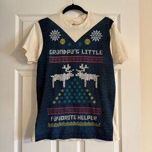Five Crown Ugly Christmas Shirt - Grandpas Little Favorite Helper Size Medium